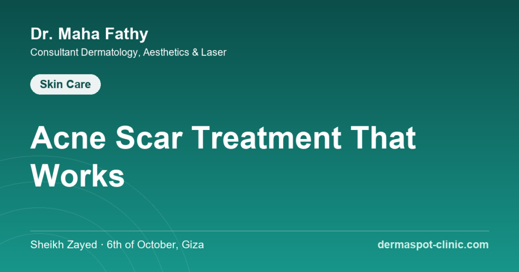 Acne scar treatment options, Dr. Maha Fathy DermaSpot