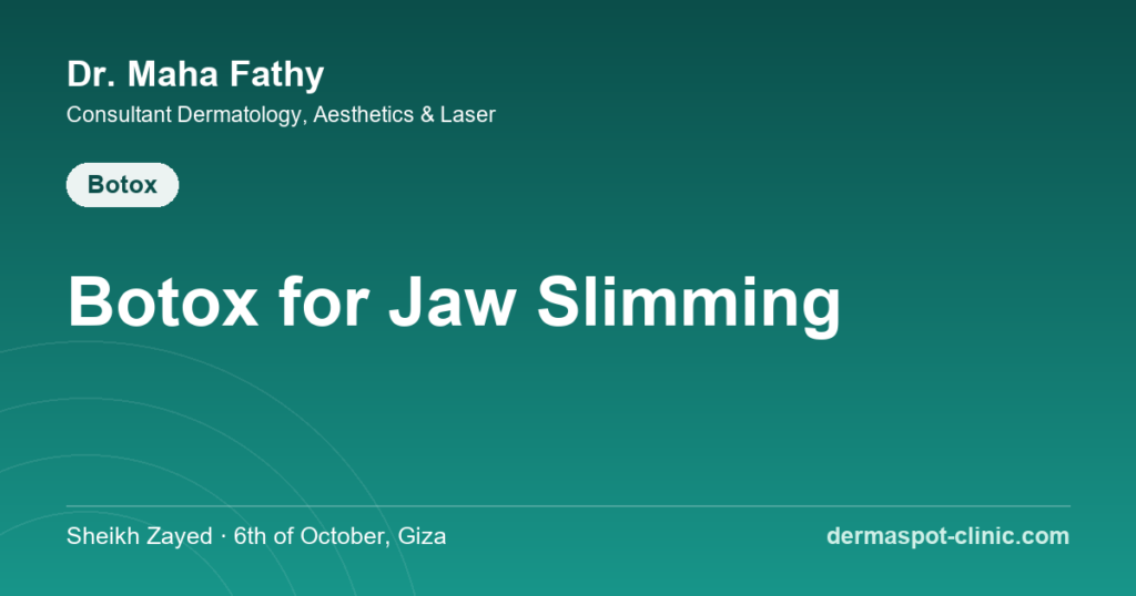 Botox masseter jaw slimming, Dr. Maha Fathy DermaSpot