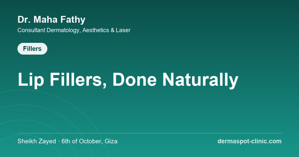 Lip fillers what to expect natural results, Dr. Maha Fathy DermaSpot